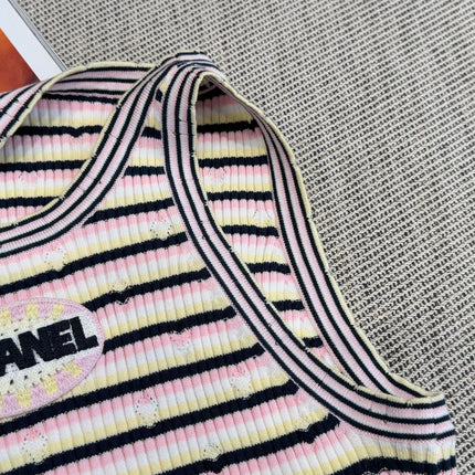 Chanel Tank Top Multicolor Tencel 232700