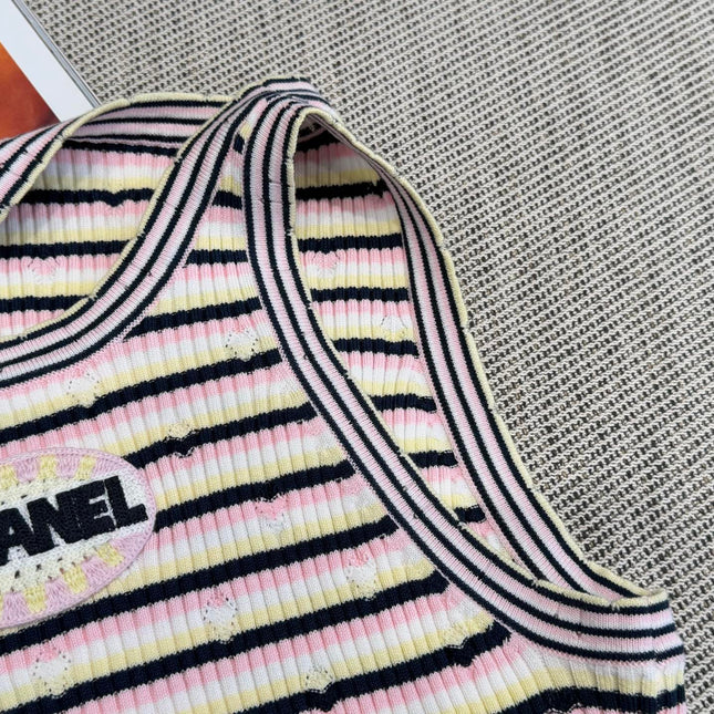 Chanel Tank Top Multicolor Tencel 232700