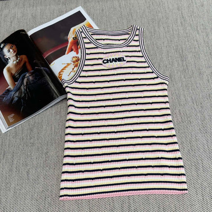 Chanel Tank Top Multicolor Tencel 232700
