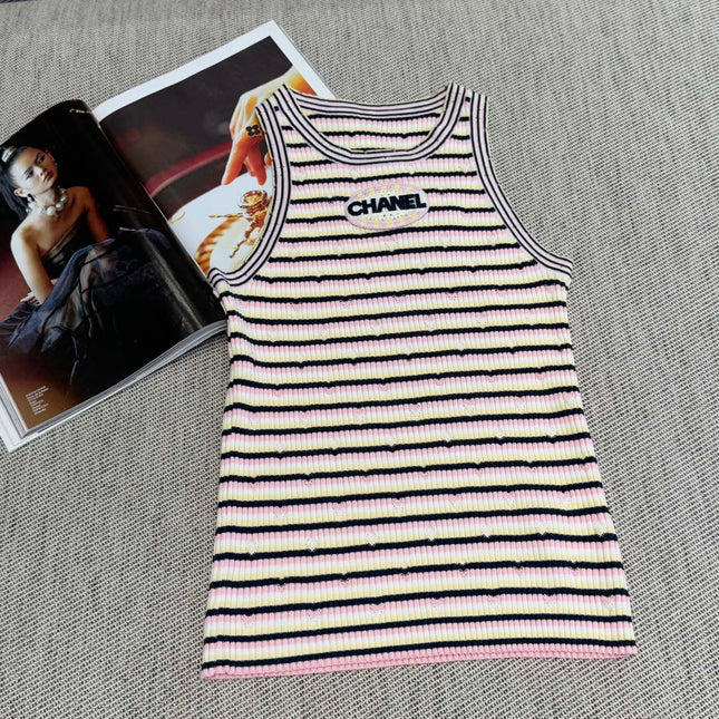 Chanel Tank Top Multicolor Tencel 232700