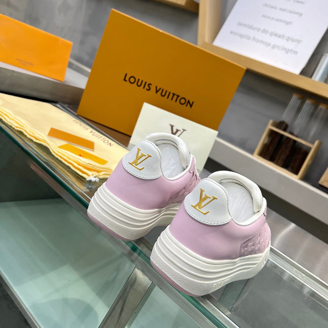 LV WOMEN GROOVY PLATFORM IN LIGHT PINK EMBOSSED CALFSKIN