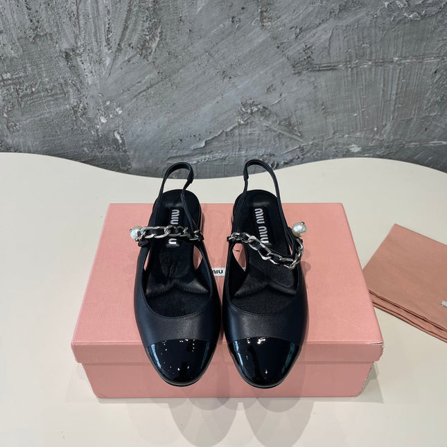 SMALL SQUARE HEAD MARY JANE SANDAL BLACK CALFSKIN