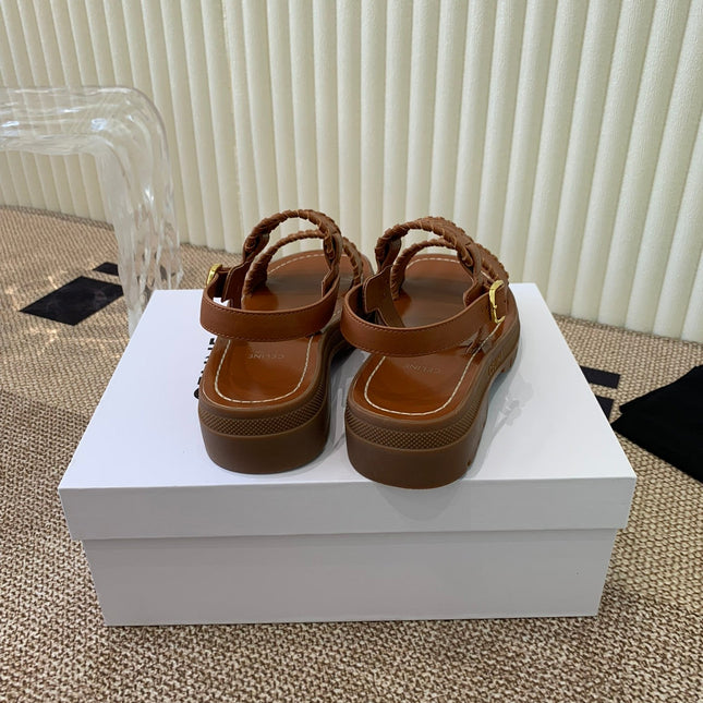 ROMAN SANDAL IN BRONZE BROWN CALFSKIN