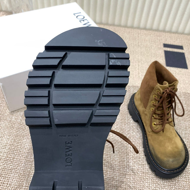 LW SIERRA COMBAT BOOT AMBER AND BLACK SUEDE