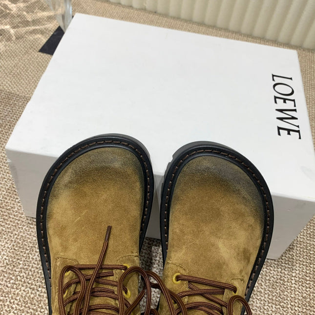 LW SIERRA COMBAT BOOT AMBER AND BLACK SUEDE