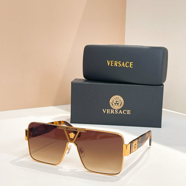 MEDUSA HARDWARE SQUARE FRAME SUNGLASSES VE6739 IN METAL AND ACETATE