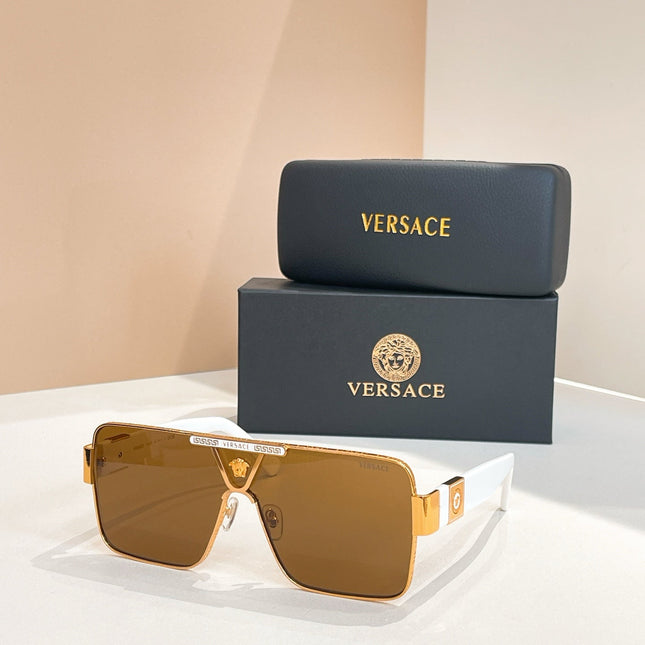 MEDUSA HARDWARE SQUARE FRAME SUNGLASSES VE6739 IN METAL AND ACETATE