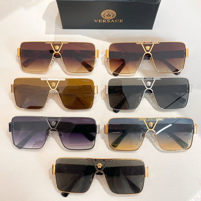 MEDUSA HARDWARE SQUARE FRAME SUNGLASSES VE6739 IN METAL AND ACETATE