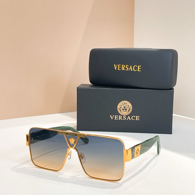 MEDUSA HARDWARE SQUARE FRAME SUNGLASSES VE6739 IN METAL AND ACETATE