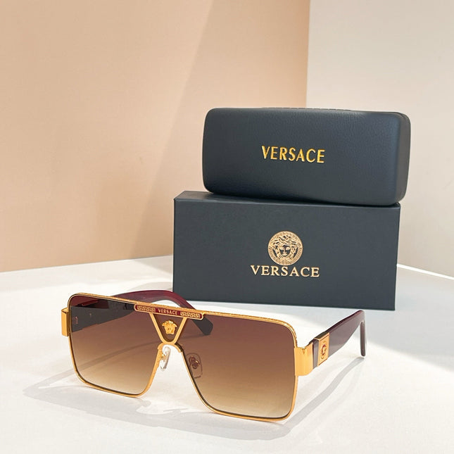 MEDUSA HARDWARE SQUARE FRAME SUNGLASSES VE6739 IN METAL AND ACETATE