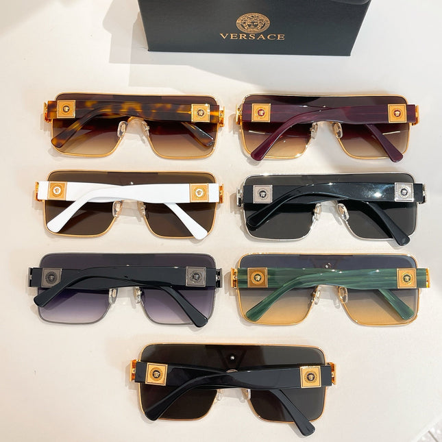 MEDUSA HARDWARE SQUARE FRAME SUNGLASSES VE6739 IN METAL AND ACETATE