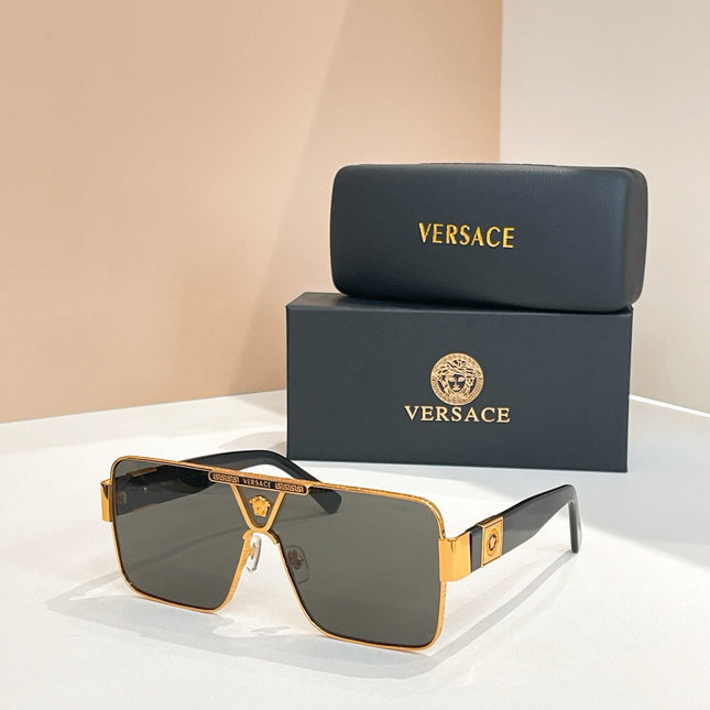 MEDUSA HARDWARE SQUARE FRAME SUNGLASSES VE6739 IN METAL AND ACETATE