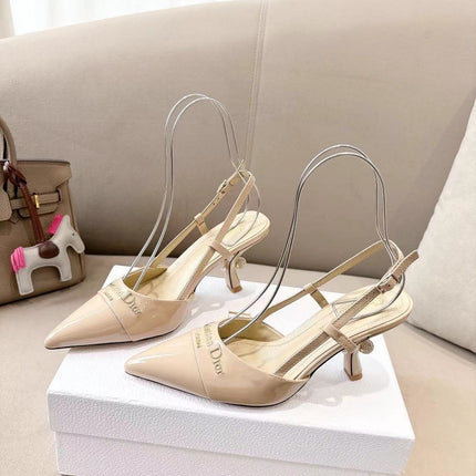 MY DD SLINGBACK PUMP 85MM IN BEIGE CALFSKIN