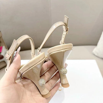 MY DD SLINGBACK PUMP 85MM IN BEIGE CALFSKIN