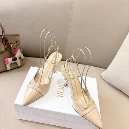 MY DD SLINGBACK PUMP 85MM IN BEIGE CALFSKIN