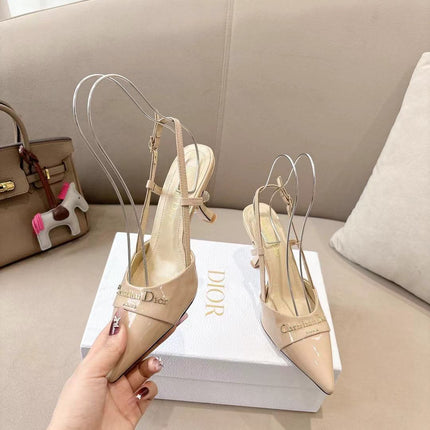 MY DD SLINGBACK PUMP 85MM IN BEIGE CALFSKIN