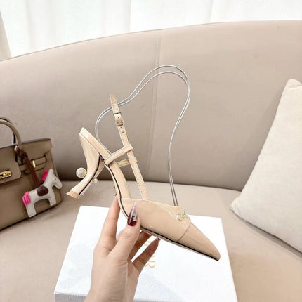 MY DD SLINGBACK PUMP 85MM IN BEIGE CALFSKIN