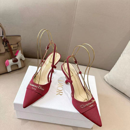 MY DD SLINGBACK PUMP 85MM IN RED DENIM