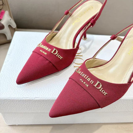 MY DD SLINGBACK PUMP 85MM IN RED DENIM