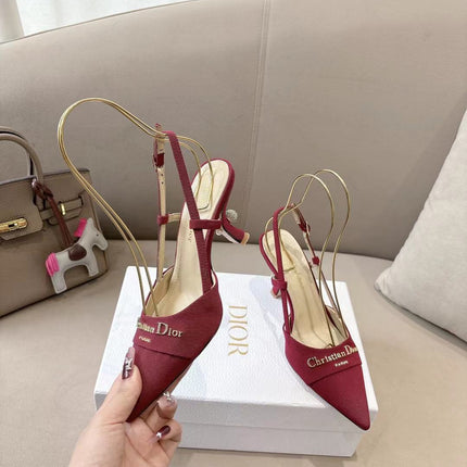 MY DD SLINGBACK PUMP 85MM IN RED DENIM