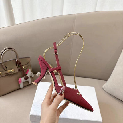 MY DD SLINGBACK PUMP 85MM IN RED DENIM