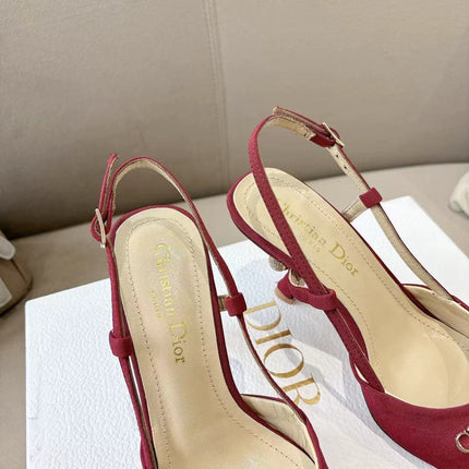 MY DD SLINGBACK PUMP 85MM IN RED DENIM