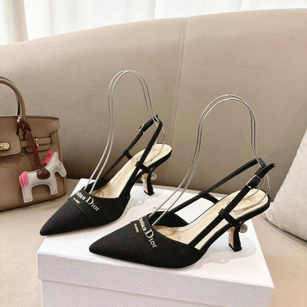 MY DD SLINGBACK PUMP 85MM IN BLACK DENIM