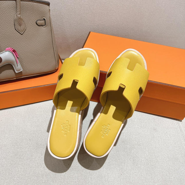 HM 25S HIGH WEDGE SANDALS IN DARK YELLOW LAMBSKIN STYLE 27