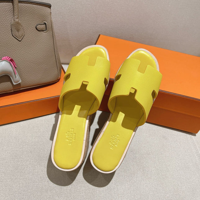 HM 25S HIGH WEDGE SANDALS IN YELLOW LAMBSKIN STYLE 26
