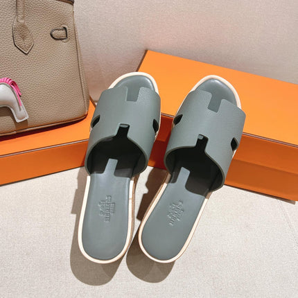 HM 25S HIGH WEDGE SANDALS IN GREY LAMBSKIN STYLE 7