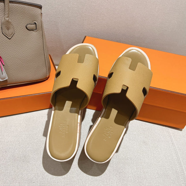 HM 25S HIGH WEDGE SANDALS IN LIGHT BROWN LAMBSKIN STYLE 2