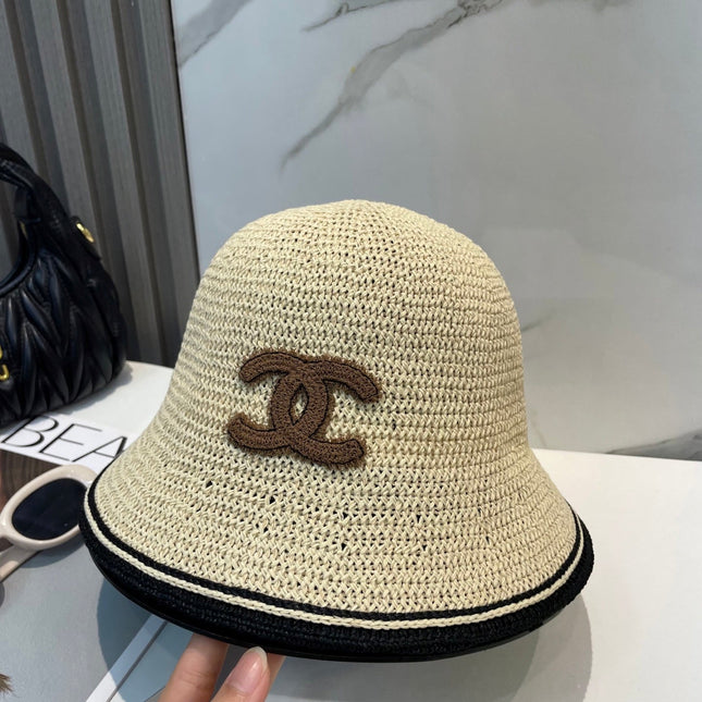 STRAW BUCKET HAT IN BEIGE 672974