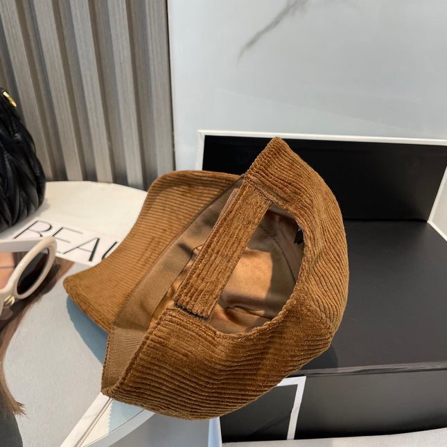MM BASEBALL CAP IN BURNT ORANGE VELVET