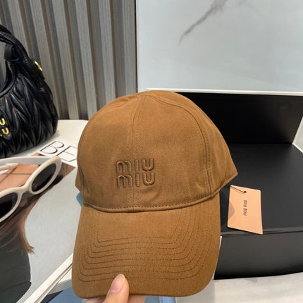 MM BASEBALL CAP IN BURNT ORANGE FABRIC BRAND EMBROIDERY