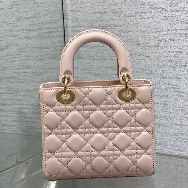 LADY MINI BAG 20 IN LIGHT PINK LAMBSKIN
