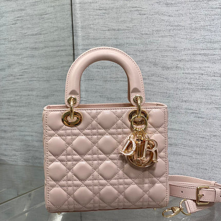 LADY MINI BAG 20 IN LIGHT PINK LAMBSKIN