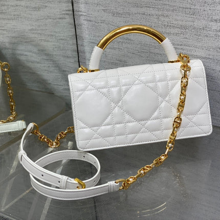 MINI 20 ANGE BAG IN WHITE MACROCANNAGE LAMBSKIN