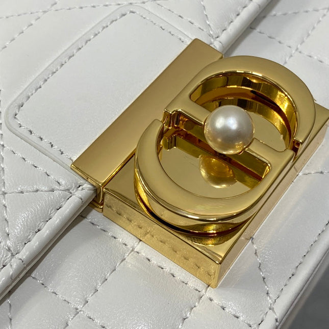 MINI 20 ANGE BAG IN WHITE MACROCANNAGE LAMBSKIN