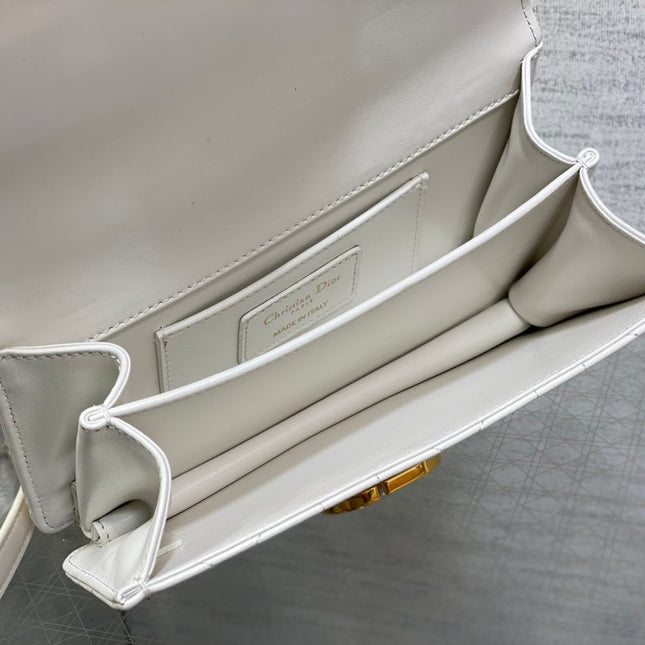 MINI 20 ANGE BAG IN WHITE MACROCANNAGE LAMBSKIN