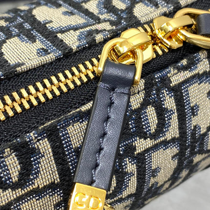 GROOVE MINI 17 BAG IN BLACK MIX BEIGE OBLIQUE MONOGRAM JACQUARD