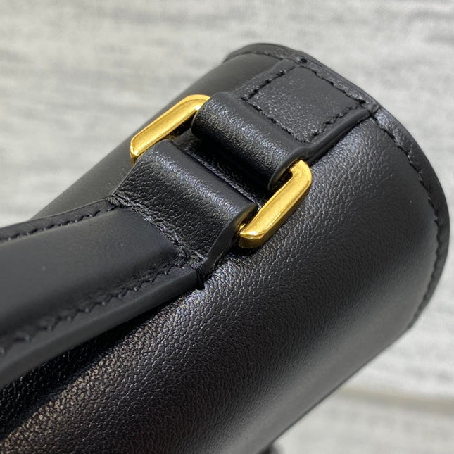 MISS MONTAIGNE MINI BAG IN BLACK SHINY SMOOTH CALFSKIN