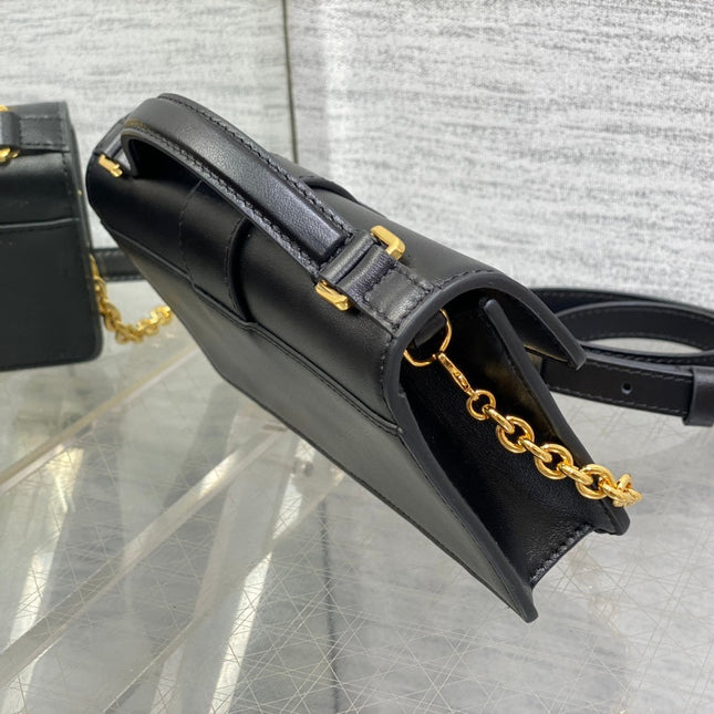 MISS MONTAIGNE MINI BAG IN BLACK SHINY SMOOTH CALFSKIN