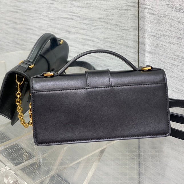 MISS MONTAIGNE MINI BAG IN BLACK SHINY SMOOTH CALFSKIN