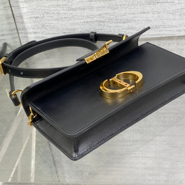 MISS MONTAIGNE MINI BAG IN BLACK SHINY SMOOTH CALFSKIN