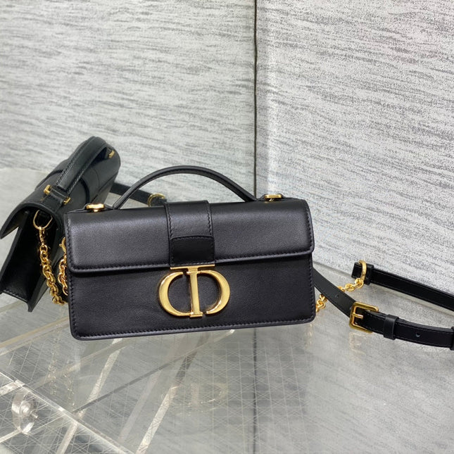 MISS MONTAIGNE MINI BAG IN BLACK SHINY SMOOTH CALFSKIN