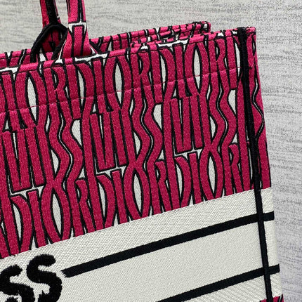 MISS LARGE TOTE 42 IN MAGENTA PURPLE CANVAS