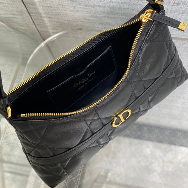 MISS CARO CIGALE MINI 18 BAG BLACK MACROCANNAGE LAMBSKIN
