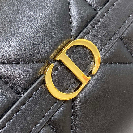 MISS CARO CIGALE MINI 18 BAG BLACK MACROCANNAGE LAMBSKIN