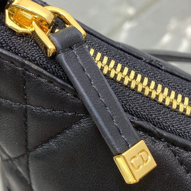 MISS CARO CIGALE MINI 18 BAG BLACK MACROCANNAGE LAMBSKIN