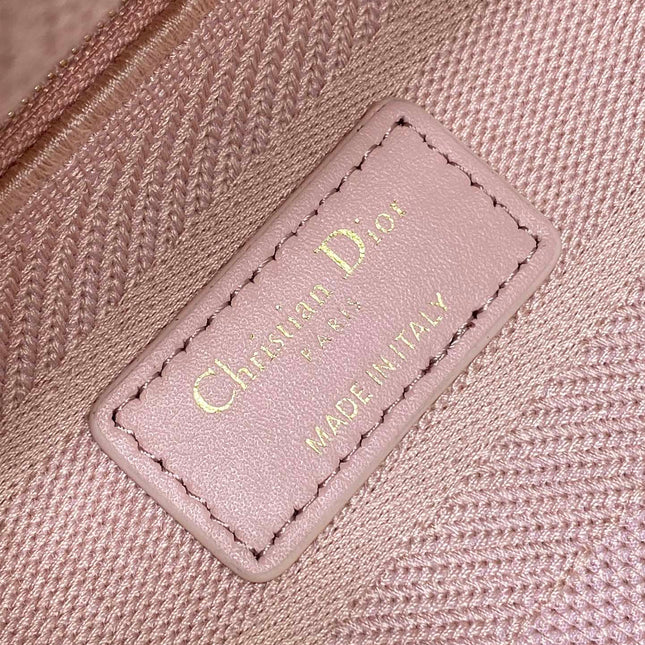 SMALL 24 LADY BAG IN PASTEL PINK CANVAS